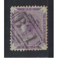 Sierra Leone: 1872 QV 6d Reddish Violet p12½ Single Stamp SG 3 USED #BR408