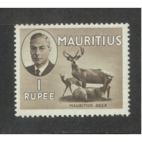 Mauritius: 1950 KGVI/Deer 1R Single Stamp SG 287 MLH #BR414