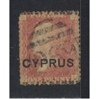Cyprus: 1880 QV 1d Red Plate 205 Single Stamp SG 2 USED #BR415