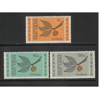 Cyprus: 1965 Europa Set/3 Stamps SG 267/69 MUH #BR415