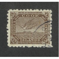 Cook Islands: 1902 WMK NZ/Star 2d Torea Single Stamp SG 31 FU #BR416