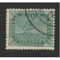 Cook Islands: 1911 Torea  ½d Green p14½x14 Single Stamp SG 37 FU #BR416