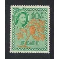 Fiji: 1954 QE 10/- Paw-Paw Single Stamp SG 294 Fine MLH #BR417