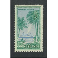 Cook Islands: 1949 3/- Ship Single Stamp SG 159 Fresh MUH #BR420