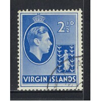 British Virgin Islands: 1938 KGVI 2½d Single Stamp SG 114 FU #BR423