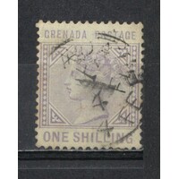 Grenada: 1883 QV 1/- Pale Violet Single Stamp SG 36 USED #BR423