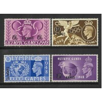 British P.A. In Eastern Arabia: 1948 Olympics Set/4 Stamps SG 27/30 MUH #BR424