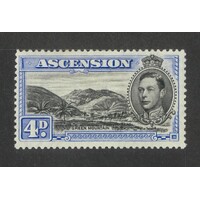 Ascension: 1940 KGVI/Mountain 4d P13½ Single Stamp SG 42c MLH #BR425