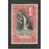 St Lucia: 1936 KGV 1½d Falls p12x13 Single Stamp SG 115a MLH #BR428