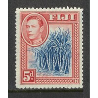 Fiji: 1938 KGVI 5d Blue Cane Single Stamp SG 258 MLH #BR434