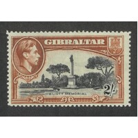 Gibraltar: 1938 KGVI/Memorial 2/- P14 Single Stamp SG 128 MLH #BR435