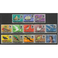 Pitcairn Islands: 1964-1965 Pictorial Set/13 Stamps TO 8/- SG 36/48 FU #BR438