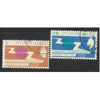 Pitcairn Islands: 1965 ITU Set/2 Stamps SG 49/50 FU #BR438