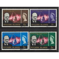 Pitcairn Islands: 1966 Churchill Set/4 Stamps SG 53/56 FU #BR438