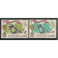 Pitcairn Islands: 1966 World Cup Set/2 Stamps SG 57/58 FU #BR438