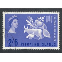 Pitcairn Islands: 1963 2/6 Freedom From Hunger Single Stamp SG 32 VFU #BR438