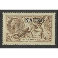 Nauru: 1916 Seahorses 2/6 Yellow-Brown (DE LA RUE PTG PRINTING) Single Stamp SG 20 MUH #BR439