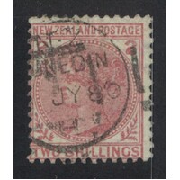 New Zealand: 1878 1st Sideface 2/- Rose Single Stamp SG 185 USED #BR440