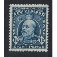 New Zealand: 1916 KEVII 8d WMK Sideways Single Stamp SG 400 MUH #BR440