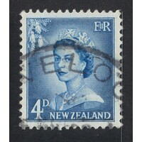 New Zealand: 1959 QE 4d White Paper Single Stamp SG 749a FU #BR440