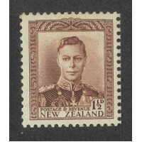 New Zealand: 1938 KGVI 1½d Purple-Brown "WMK Inverted" Single Stamp SG 607w MLH #BR440
