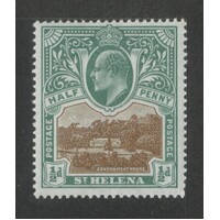 St Helena: 1903 KEVII ½d Single Stamp SG 55 MLH #BR443