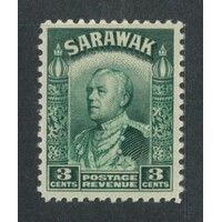 Sarawak: 1941 Brooke 3c Green Single Stamp SG 108a MUH #BR444