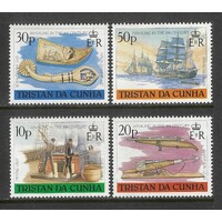 Tristan Da Cunha: 1988 Whaling Set/4 Stamps SG 452/55 MUH #BR448