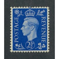 Great Britain: 1940 KGVI 2½d Ultramarine "WMK Sideways" Single Stamp SG 466a MUH #BR449