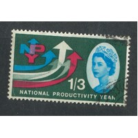 Great Britain: 1962 NPY 1/- With Phosphor Bands Single Stamp SG 633p FU #BR449