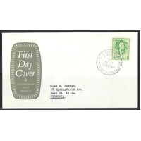 Australia: 1964 2/3 Wattle (White Paper) ON APO Addressed First Day Cover #CD3