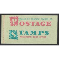 Australia: Booklet 1965 5/- (QE 5d Red x 12) Edition V5 BW B69Ag (SG SB38) #CD5