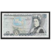 Great Britain 1980-87 £5 Banknote Somerset Signature Queen Elizabeth II Portrait P378c UNC