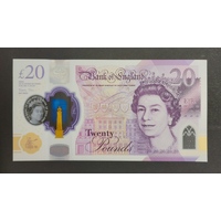 Great Britain 2018 £20 Polymer Banknote Sarah John Signature Queen Elizabeth II Portrait UNC