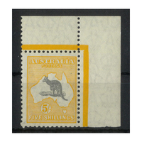 Kangaroo Small Multi WMK 5/- Stamp Grey & Yellow-orange SG111 W/ Variety MUH