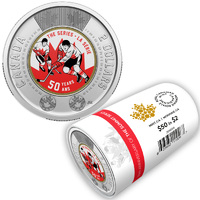 Canada 2022 50th Anniversary of the Summit Series/Hockey Coloured $2 UNC Coin in Roll of 25