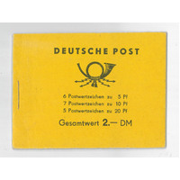 Germany East 1957 Workers 2DM Booklet of 18 Stamps Michel 2 MUH 8-20