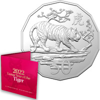 Australia 2022 Lunar Year of The Tiger 50c Tetra-decagon UNC Coin In Folder