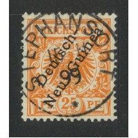 New Guinea(German): 1898 OPT ON ARMS 25pf Single Stamp Scott 5 FU #BR309