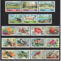Barbuda: 1977 Overprint On Pictorial Set/18 Stamps TO $10 SG 305/22 MUH #BR344