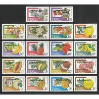 Barbuda: 1983 Overprint On Fruits and Flowers Set/18 Stamps TO $10 SG 683/700 MUH #BR345