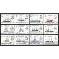 British Antarctic Territory: 2008 Explorers and Ships Set/12 Stamps TO £5 SG 461/72 MUH #BR345