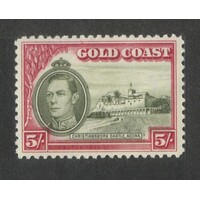 Gold Coast: 1938 KGVI Castle p12 5/- Single Stamp SG 131 MLH #BR346