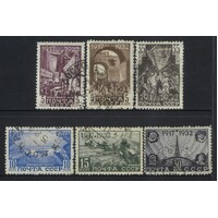 Russia: 1932-1933 Revolution Anniversary Set/6 Stamps (NO 20k) Scott 472/78 CTO #EU207
