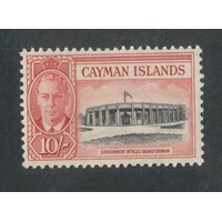 Cayman Islands: 1950 KGVI 10/- Government Offices Single Stamp SG 147 MUH #BR354