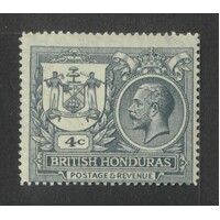 British Honduras: 1922 KGV/Arms 4c Single Stamp SG 123 MUH #BR354