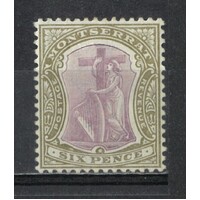 Monserrat: 1903 Colony Device Crown CA WMK 6d Single Stamp SG 19 MLH #BR354