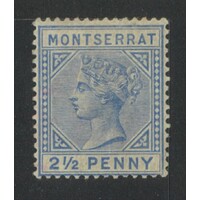 Monserrat: 1885 QV 2½d Ultramarine Single Stamp SG 10 MLH #BR354
