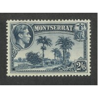Monserrat: 1938 KGVI 2/6 Botanic Garden p13 Single Stamp SG 109 MLH #BR354