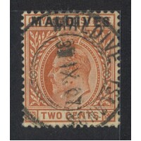Maldives: 1906 OPT. ON KEVII 2c Single Stamp SG 1 FU #BR367